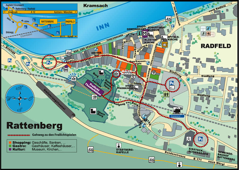 Stadtplan Rattenberg